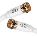 RG6 Coaxial Cable 30 FT, CL3 White Coax Cord TV Cable Wire, In-Wall Rated-Digital Audio Video Satellite Cable Extension, Gold Plated Compression Connectors - White