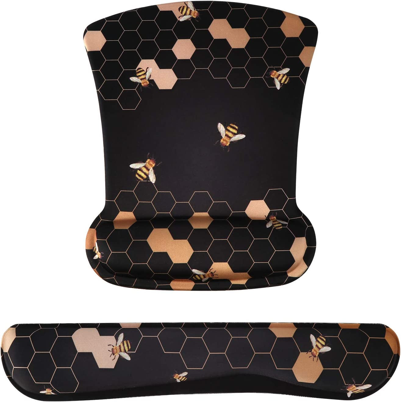 Ergonomic Table Mat Honeycomb, Desk Protector for Workspace Home | Sweet Memory Foam Pad Including Carpal Tunnel, Ergonomic Mousepad for Students Travel Study Office Workspace Area