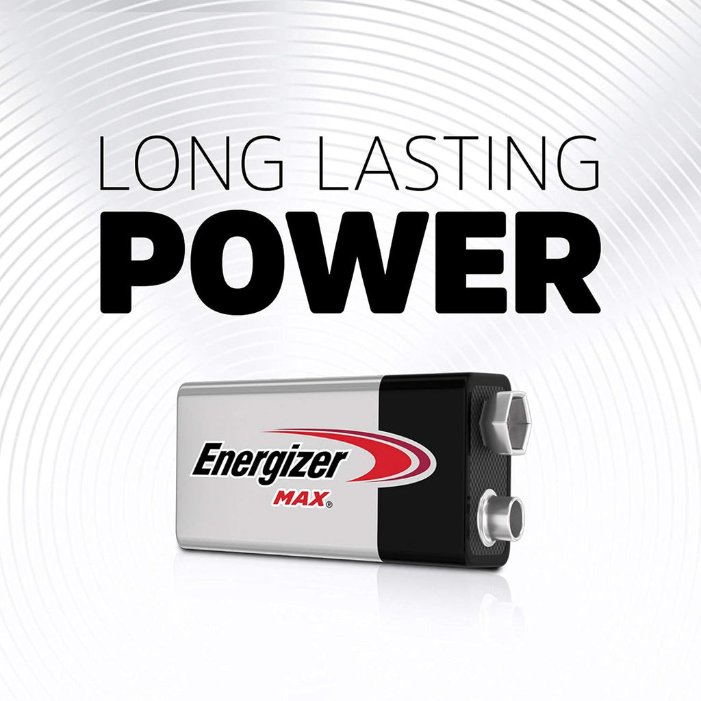 MAX 9V Batteries (2 Pack), 9 Volt Alkaline Batteries - Packaging May Vary