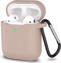 Silicone Case Compatible with Apple Airpods 1&2 Wireless and Wired Charging Case(Front LED Visible),Tawny