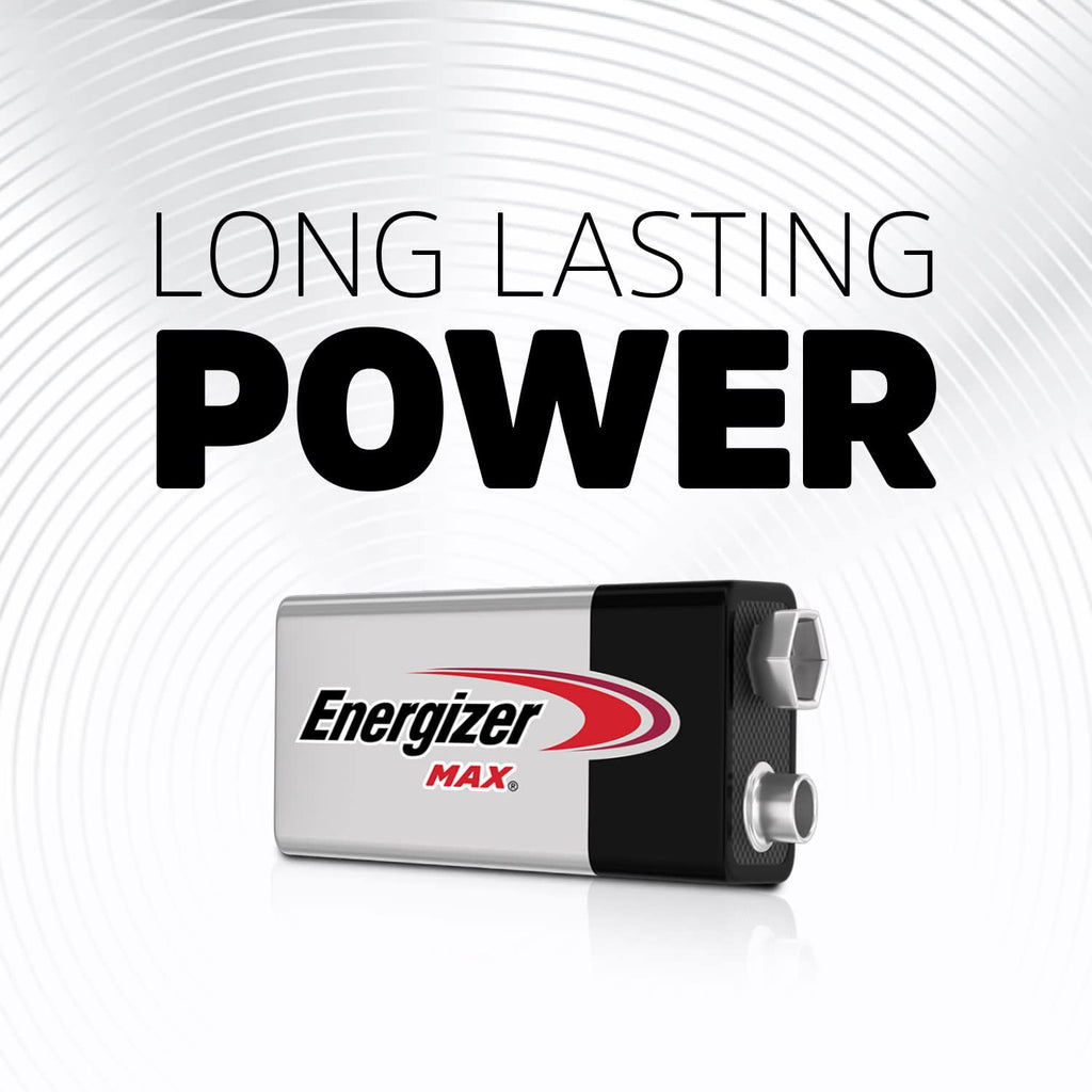 MAX 9V Batteries (2 Pack), 9 Volt Alkaline Batteries - Packaging May Vary