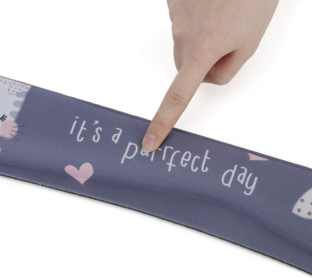 Keyboard Wrist Rest and Mouse Pad with Wrist Support, Memory Foam Set for Computer/Laptop/Mac,Gaming and Office, Sturdy & Comfortable & Lightweight for Easy Typing & Pain Relief (Cute Cat)