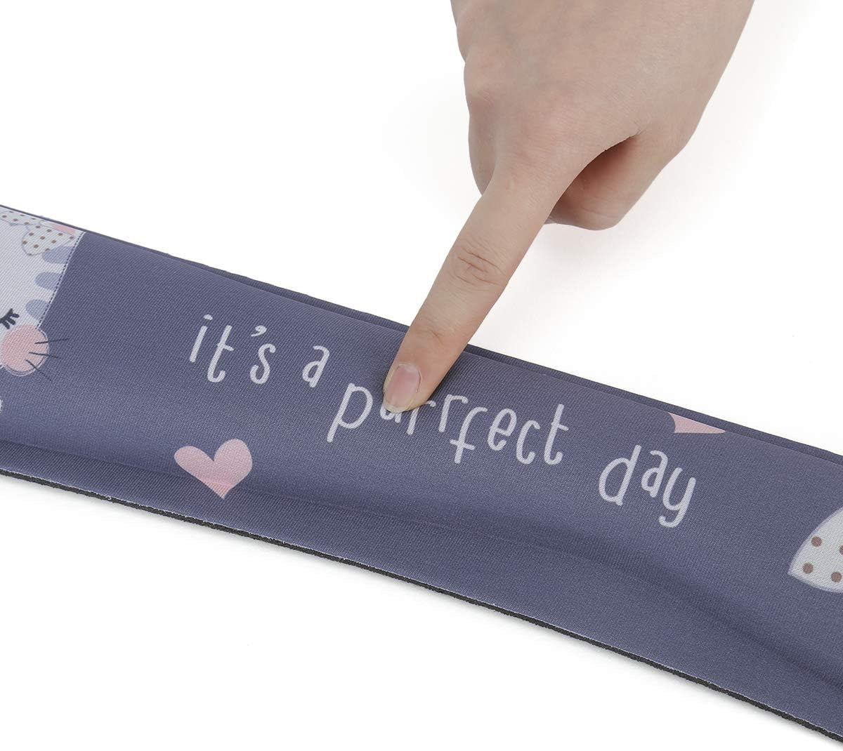 Keyboard Wrist Rest and Mouse Pad with Wrist Support, Memory Foam Set for Computer/Laptop/Mac,Gaming and Office, Sturdy & Comfortable & Lightweight for Easy Typing & Pain Relief (Cute Cat)