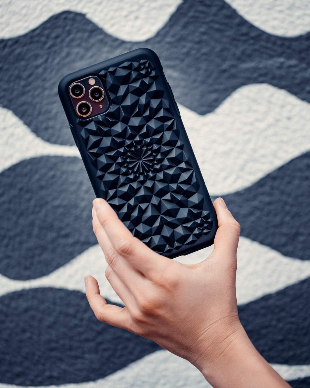for Iphone 12 Pro Max -Matte Black Kaleidoscope Phone Case - Anti-Scratch, Wireless Charging Compatible, 360° Shockproof Protective Cases for Apple Iphone 12 Pro Max