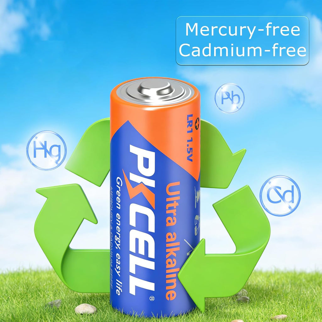 N Size 1.5V Alkaline Batteries, 20 Pack MN9100/E90/LR1 Battery | Compatible with Medical Devices, GPS Trackers, Flashlights, Key Fobs, 10-Year Shelf Life
