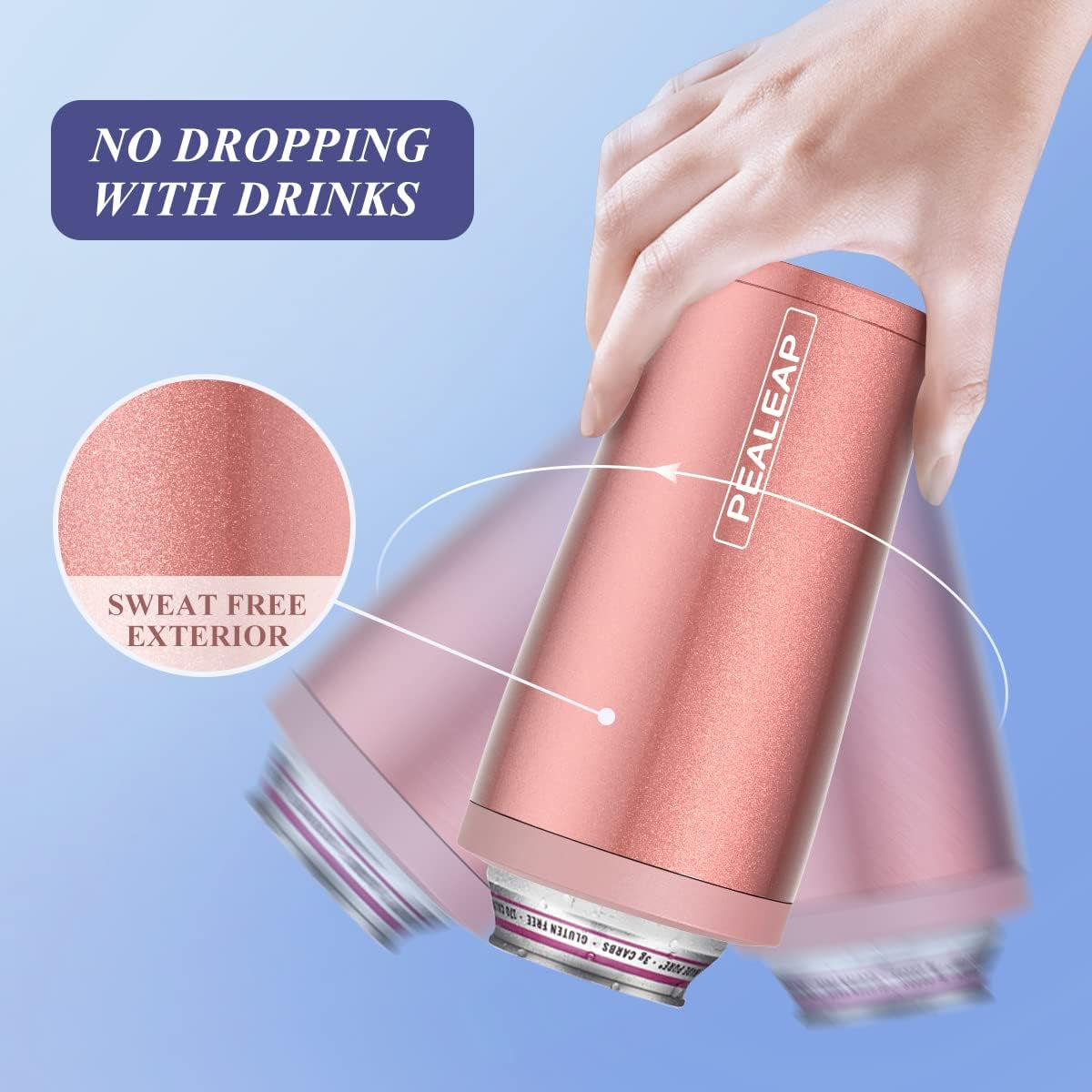 4-In-1 Insulated Slim Can Cooler for All 12Oz Cans & Beer Bottles