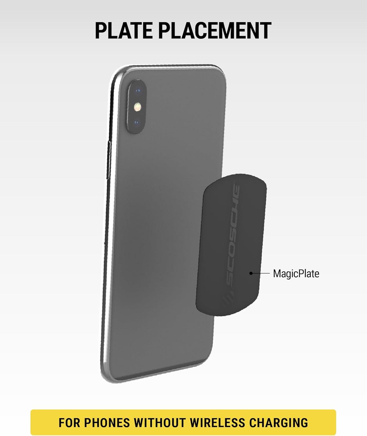 MAGRKI Magicmount Replacement Metal Plate Kit, Universal Metal Plates (Not Magnets) Required for Magnetic Phone Holders for Car, Compatible with Most Phones and Cases, Black