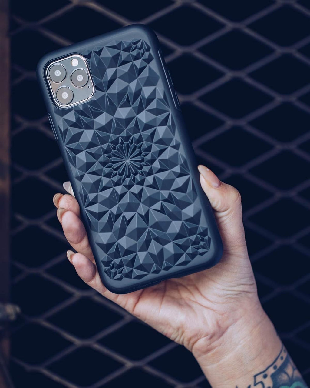 for Iphone 12 Pro Max -Matte Black Kaleidoscope Phone Case - Anti-Scratch, Wireless Charging Compatible, 360° Shockproof Protective Cases for Apple Iphone 12 Pro Max
